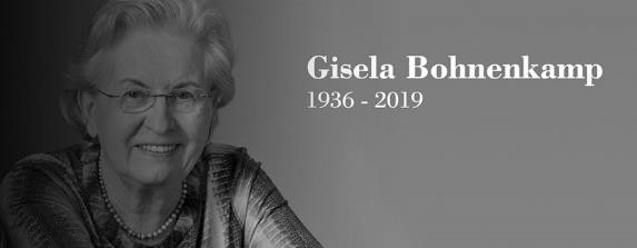 Ponia Gisela Bohnenkamp mirė 2019 -07 -27, būdama 83 metų.