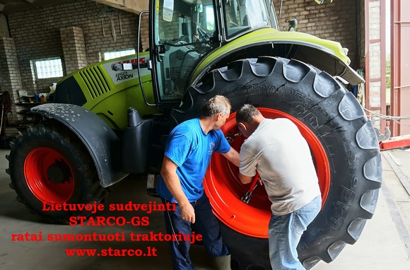 Lietuvoje sudvejinti STARCO-GS ratai sumontuoti traktoriuje